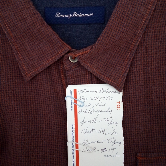 Men's Tommy Bahama purple orange long sleeve casual button down shirt XXL - Picture 12 of 12